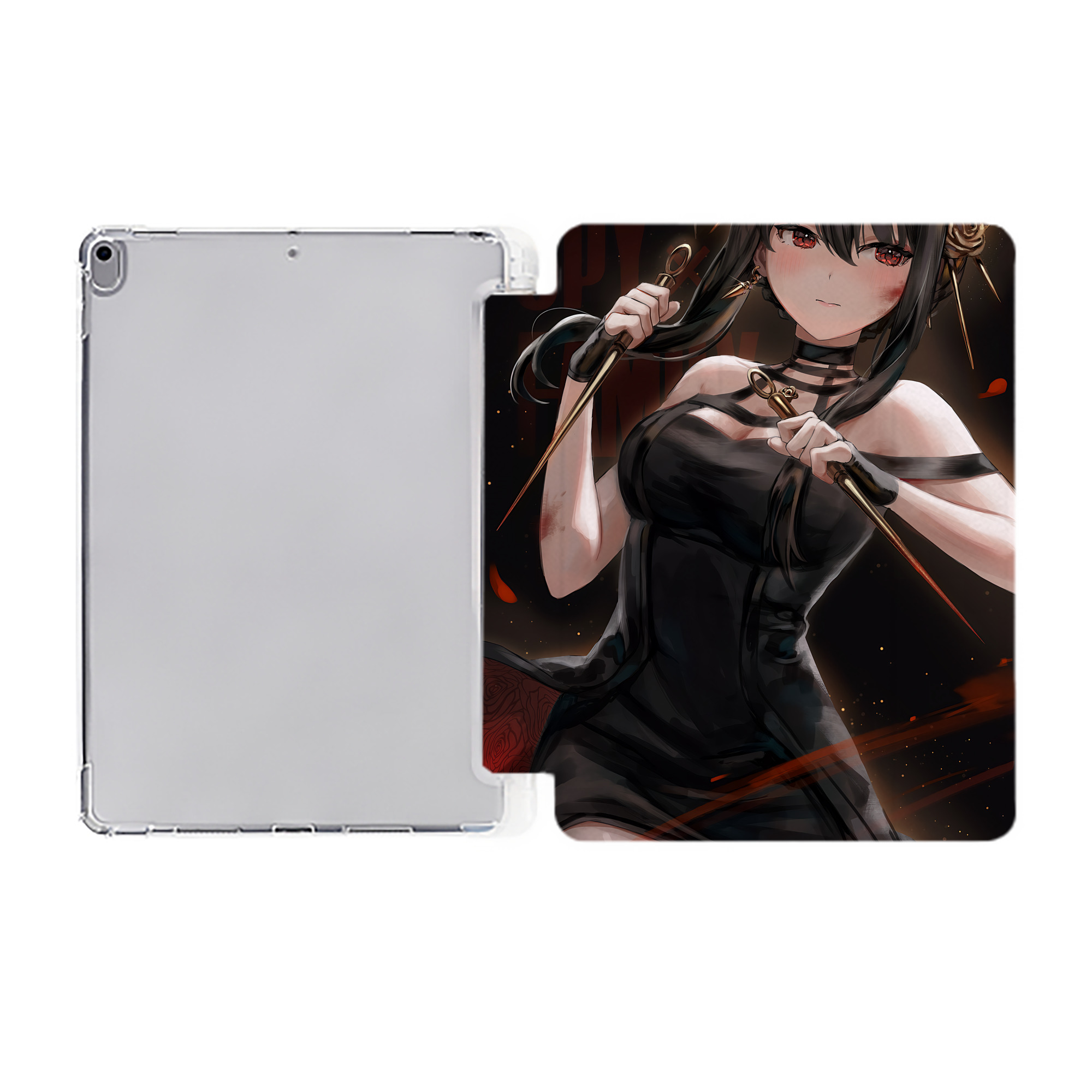（画像用） SPY×FAMILY间谍家家酒 IPad ケース ペン収納付き 三つ折りスタンド PUレザー×シリコン 対応機種9.5/10.5/10.9インチ